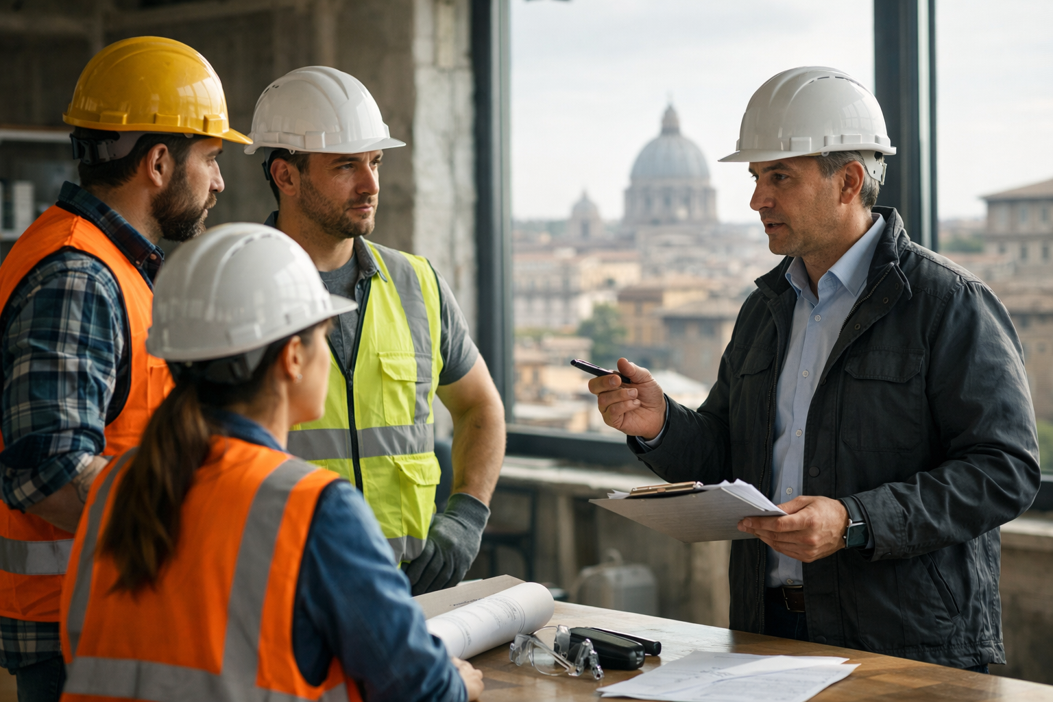 R.L.S. Roma in contesto aziendale: confronto tra lavoratori e consulente per la sicurezza sul lavoro nel territorio capitolino