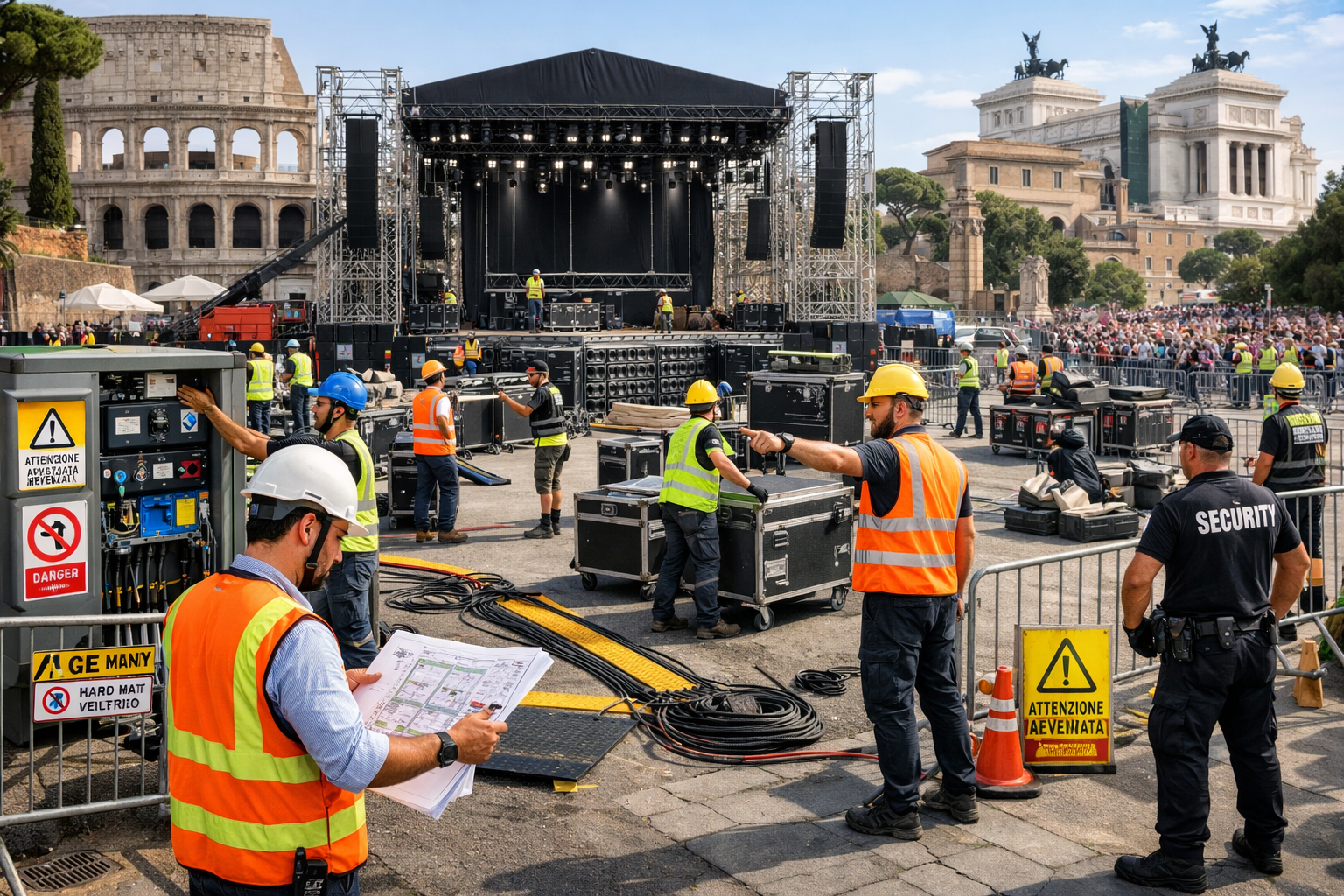 Sicurezza sul lavoro grandi eventi a Roma